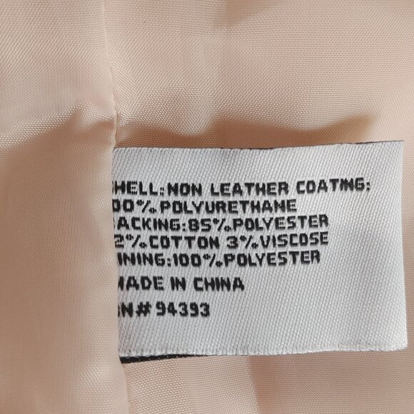 Coffe Shop Kid's Light Pink Faux Leather Silver Stud Moto Biker Jacket - XL Kids - Picture 14 of 15